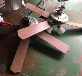 Ceiling Fans with Wood Blades – Lot of 2