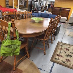 Gigantic Dining Room Table (8+ feet) with 6 Chairs For Sale 🍽️ 

