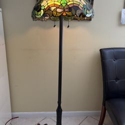 Antique Floor Lamp Tiffany Style Stained Glass By Tania Bricel Colour Creations