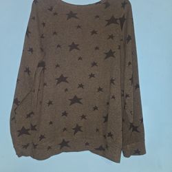 Green Sweater With Black Stars