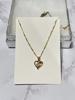 14k Gold Heart Necklace