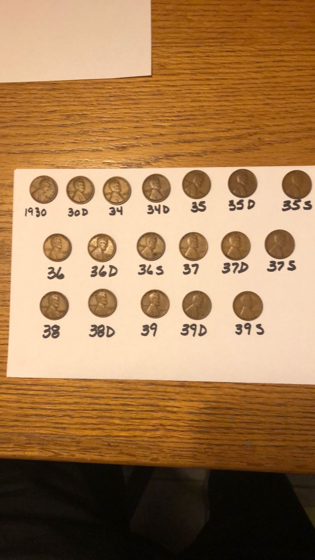 Wheat Pennies. 1930’s Lot