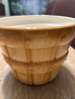 Ceramic Glazed Basket Vase