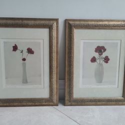 Set Paintings Frame Aquarelle From A. Melion