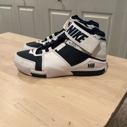 Navy & White Zoom LeBron 2s