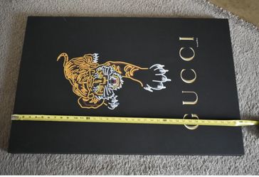 NEON Gucci Tiger logo Canvas Wall Art FRAME 36”x24” By Fairchild