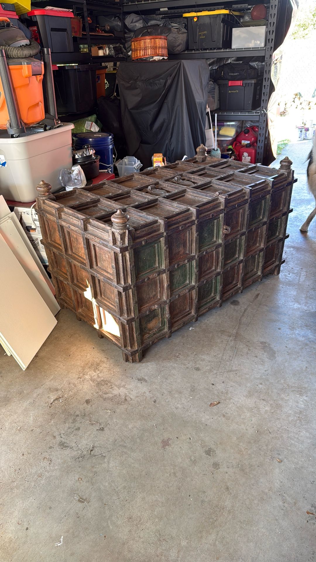 Antique Trunk With Hideaway Cubby