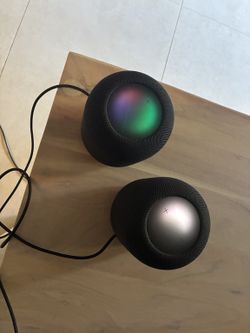 Pair of Apple HomePod Full-Size Speakers - Black
