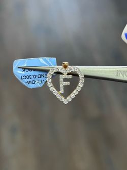 Heart initial pendant