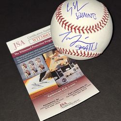 🔥 Tom Guiry and Chauncey Leopardi autographed baseball JSA COA 🔥