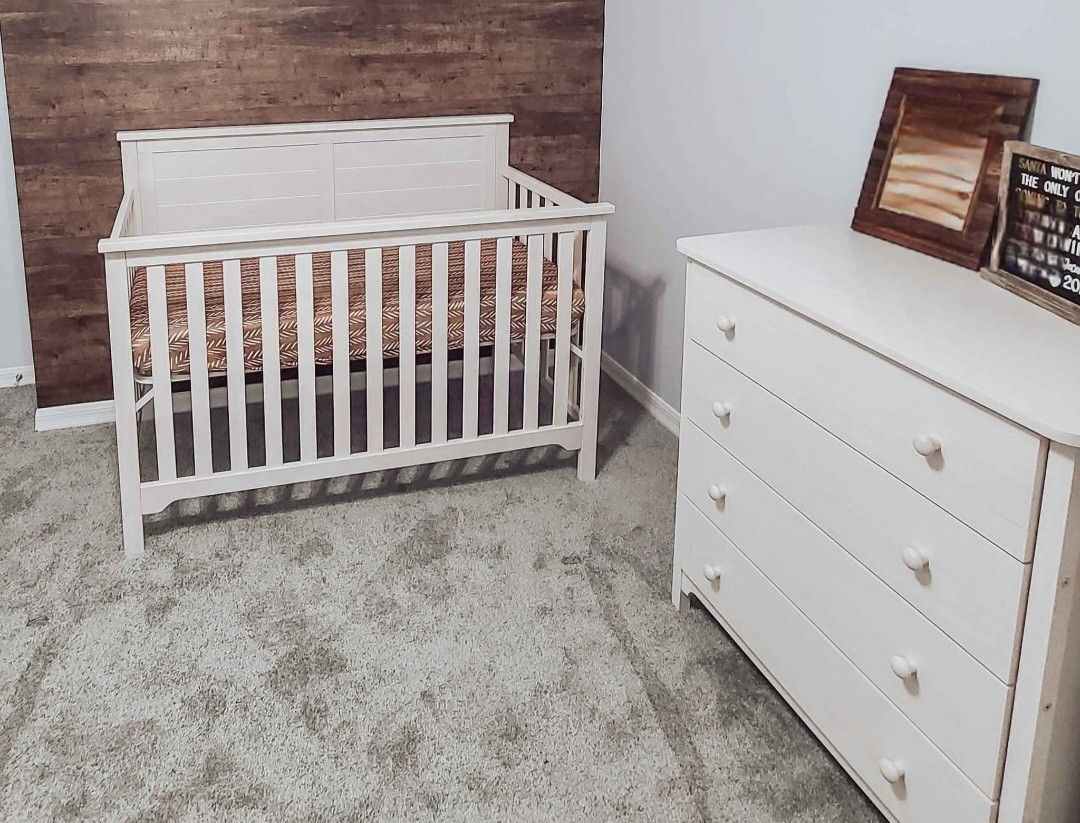 Crib, Changing Table, Dresser Set