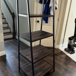 Industrial-Style 4-Tier Ladder Bookshelf 