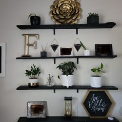 Black Wood Shelves 