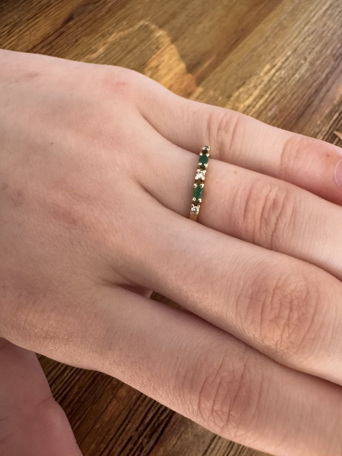 14 karat emerald gold ring