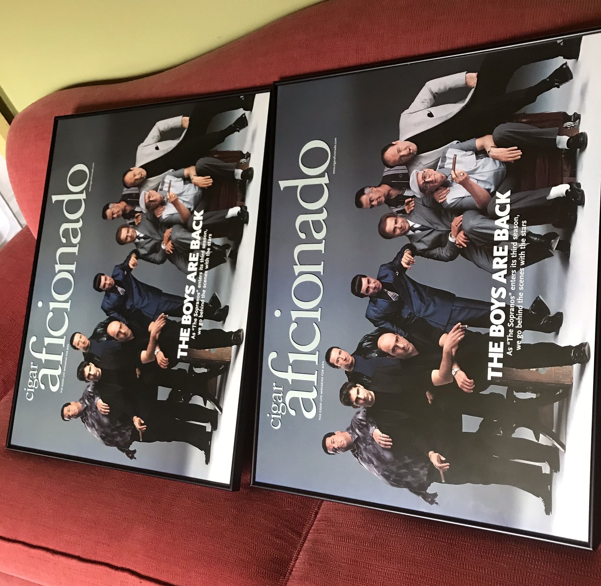 Cigar aficionado, The Sopranos, framed posters