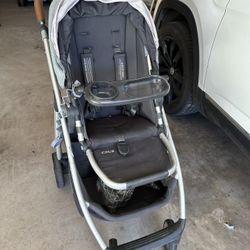 UPPAbaby Cruz Stroller- Gregory (Blue Melange/Silver/Saddle Leather)