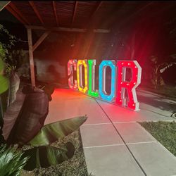 Marquee Color Lights Letters 
