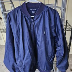 Nautica Vintage Collared Zip-Up Windbreaker 
