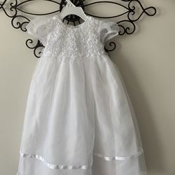 Girls White Dress For Wedding Or Baptism 