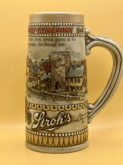 1980's Collectible STROHS beer stein