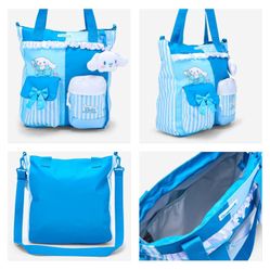 SANRIO Cinnamaroll Stripe Ribbon Cargo Tote Bag (NWT)