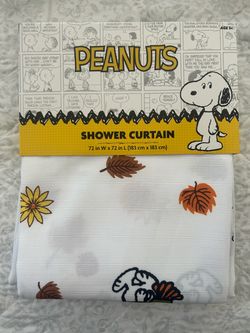 Snoopy "Fall Leaves" Shower Curtains New