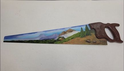 Hand Painted Saw