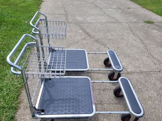 2 All Terrain Commercial Push Carts Fold Up Excellent Condition Movers - $125 EACH FIRM