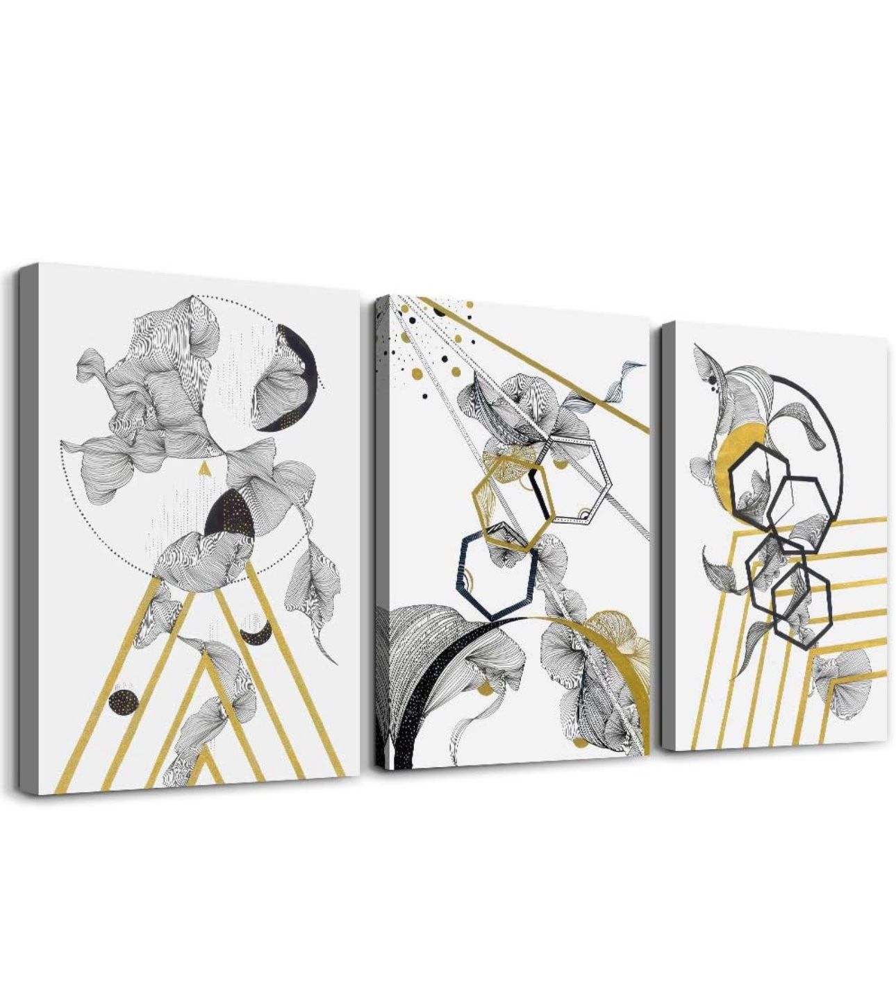 modern Abstract painting Canvas Wall Art for Living Room Wall Artworks Bedroom Decoration, 3 piece Framed office kitchen bathroom Wall decor inspirati