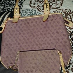 Dooney & Bourke lavender purse and wristlet