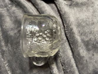 1963 Federal Glass Company Vintage Jubilee Glass Cup Set 9 Piece