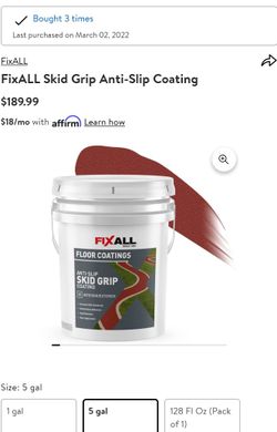 FixAll Skid Grip Anti Slip Coating 5 Gal (Multi Color)