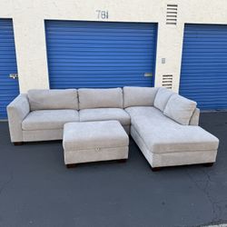 Thomasville Walsen Sectional with Storage Ottoman – New