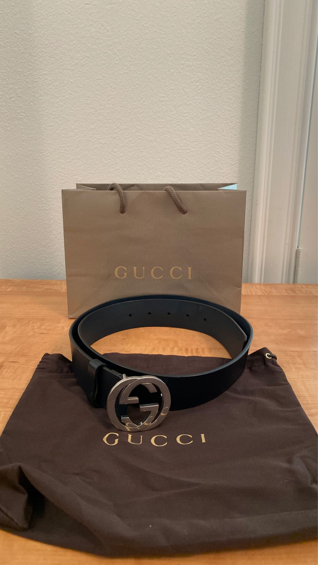 Gucci belt size 90 dark blue