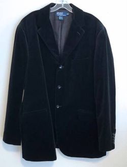 new Polo by Ralph Lauren Men's black velvet blazer