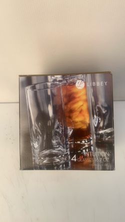 Libby Intuition 4 Glasses 16 OZ  NEW.