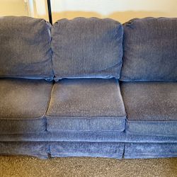 Dark Blue 3-Seater Couch | Clean, Comfy and Ready for a New Home