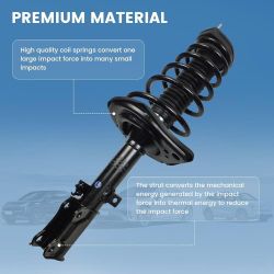 2PCS Rear Struts Assembly w/Coil Spring Shock Absorber Fit for 2007-2011 Toyota Camry 2.4L 3.5L(Excludes SE Models), for 2008-2012 Toyota Avalon 3.5L,