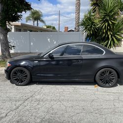 09 bmw 128i black 2 door coup