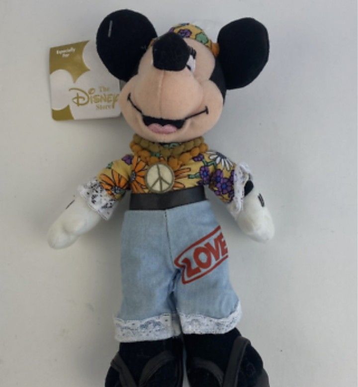 DISNEY -Hippie Minnie Mouse Stuffed Animal