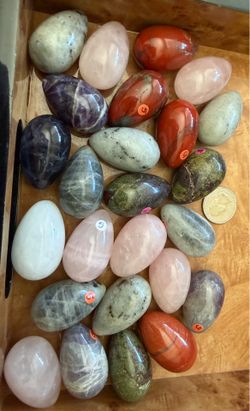 assorted stone eggs