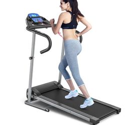 Costway - 1100W Folding Treadmill Electric Support Motorized Power Running Fitness Machine - Black #852