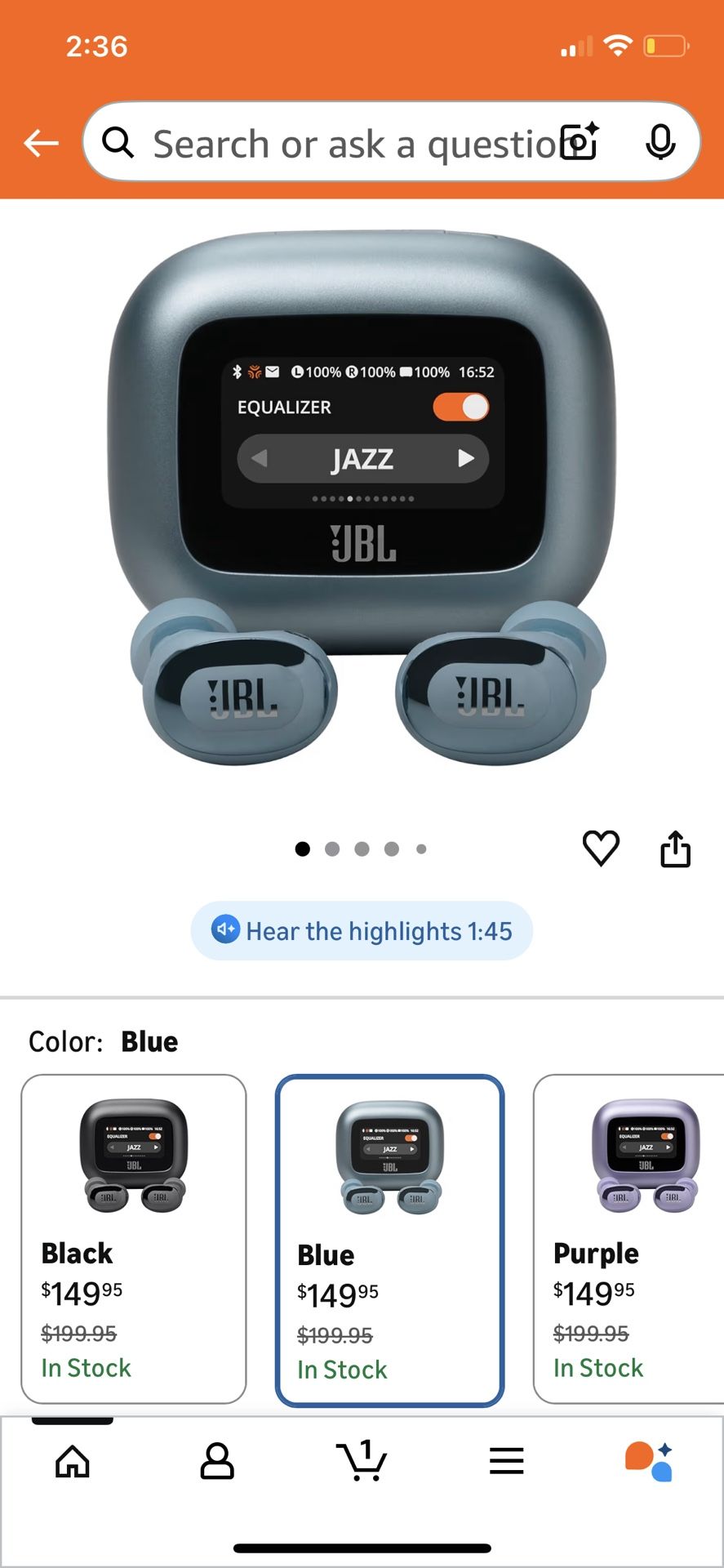 JBL Live Buds 3 Blue 