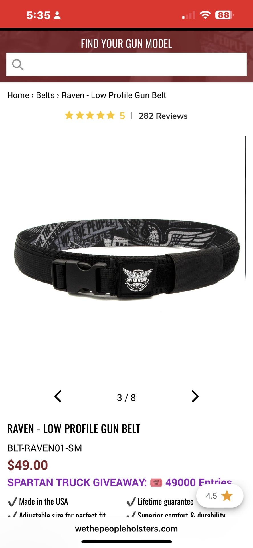 We The People Belt Brand New 