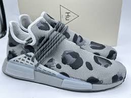 Adidas NMD Hu Pharrell Animal Print Ash Grey Size 9