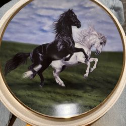 Porcelain Horse Plate 