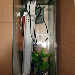 Christmas Gift Fluvel 5 gallon aquarium with accessories and extra filters