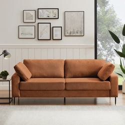 Maroon Velvet Feel Couch 