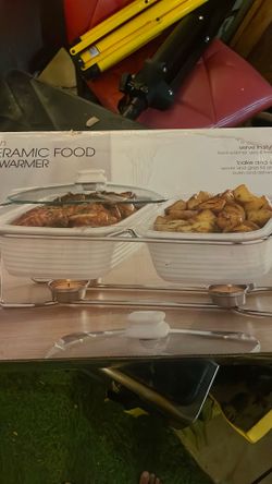 Twin ceramic food warmer