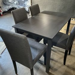 🍽️  5-Piece Dining Set – Gray Only $299  • Financing Available • $0 Down with SNAP!